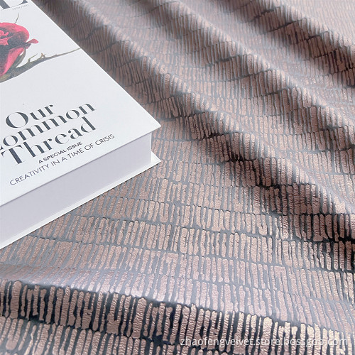 Tissu en velours en papier d&#39;aluminium 100% polyester
